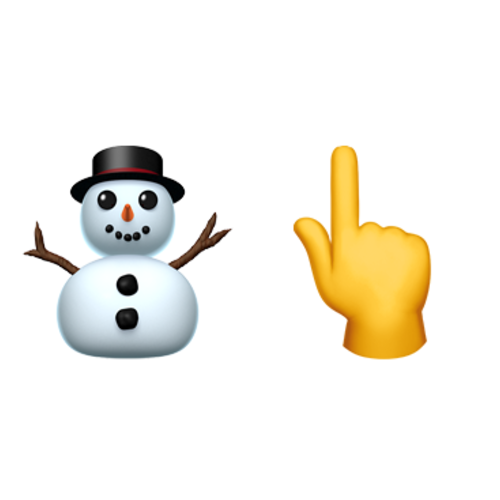 ⛄👆 Emoji Domain iOS rendering
